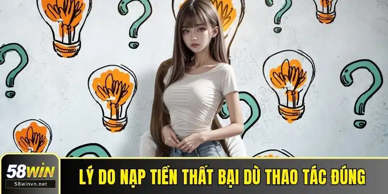 Lý do nạp tiền thất bại dù thao tác đúng