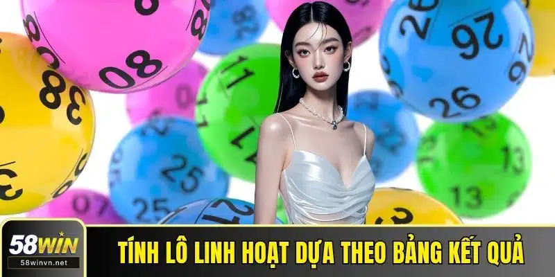 Tính lô linh hoạt dựa theo bảng kết quả
